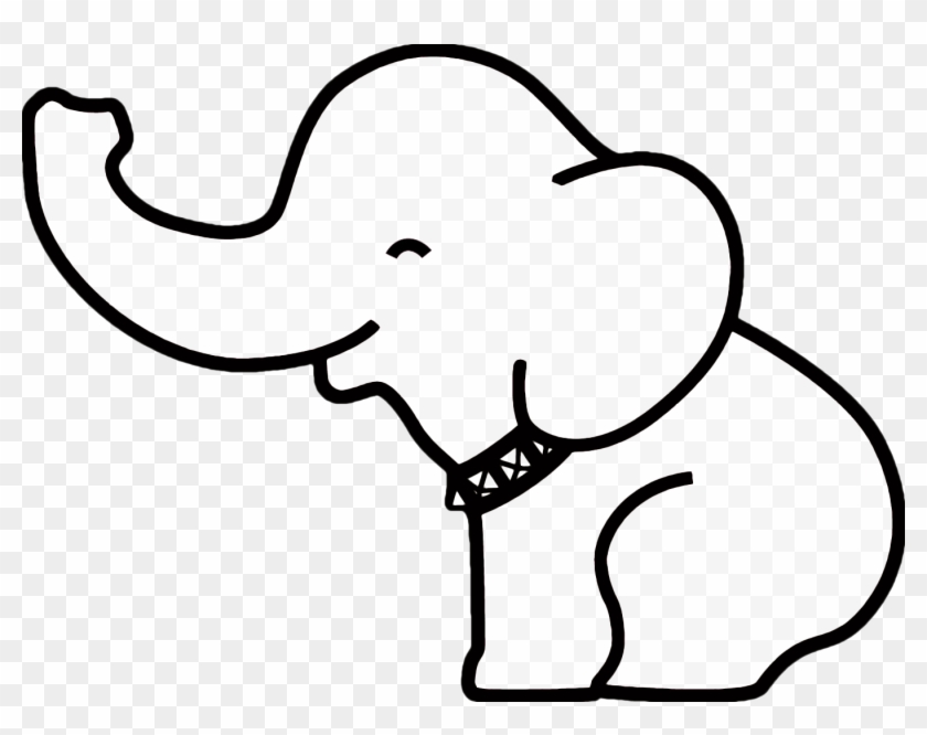 How To Draw An Elephant Clip Art - Baby Elephant Easy Drawing #6078