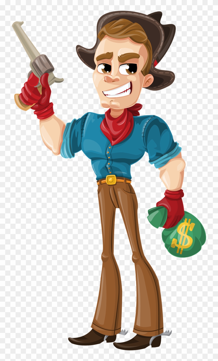 Free Cartoon Western Outlaw Clip Art - Cartoon Western Png #6084