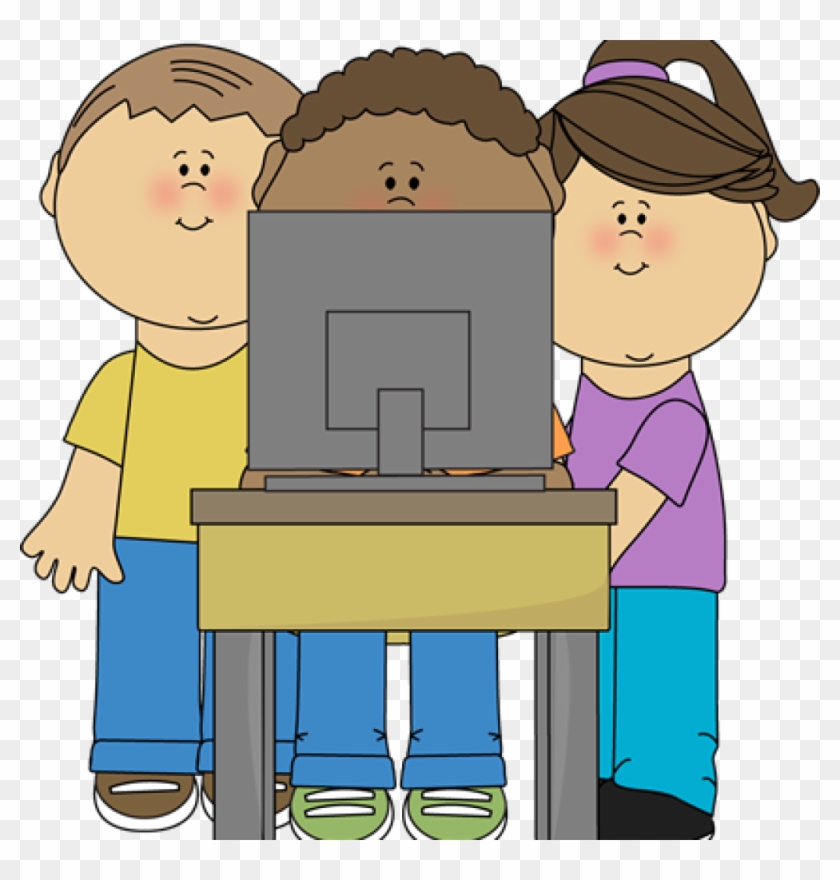 Computer Clipart Kids Using School Computer Clip Art - 4 Cognitive Learning Theories #6232