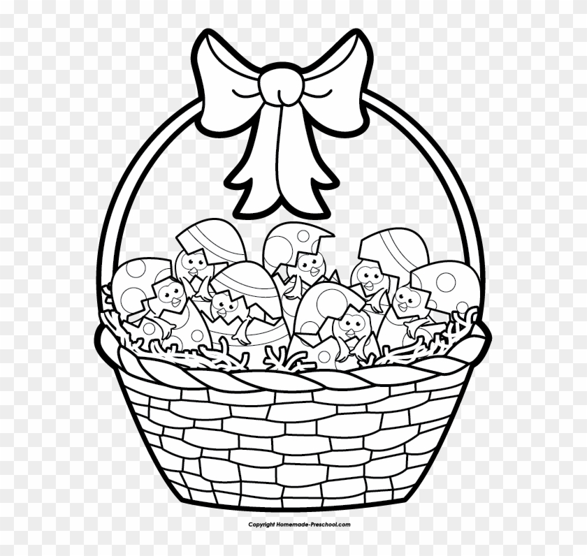 Easter Basket Drawings Happy Easter - Drawings Of Easter Baskets #6267