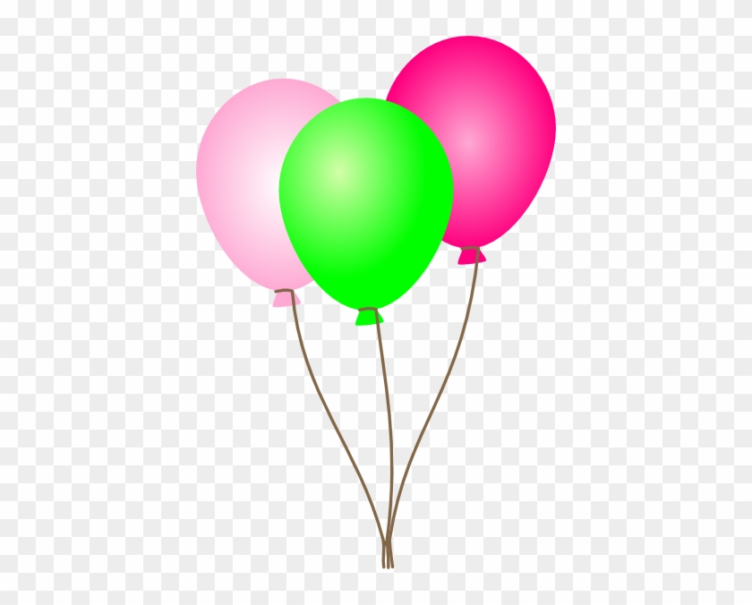 Pink Balloons Clipart Free Images - Pink And Green Balloons #6312