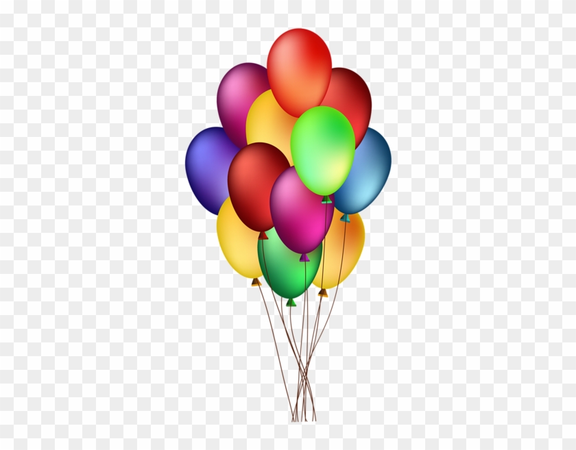 Bunch Of Colorful Balloons Png Clip Art Image Wishing - Floating Balloons Png Gif #6413