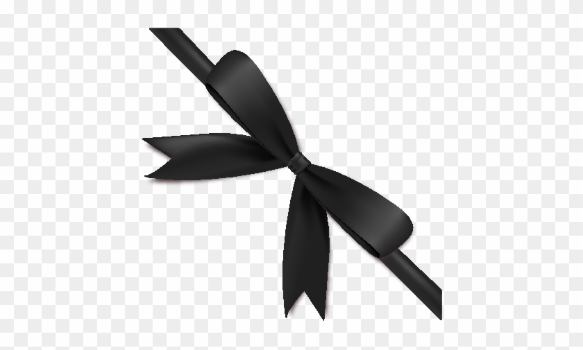 Black Bow Ribbon Icon3 Vector Data - Black Bow With Ribbon #6449