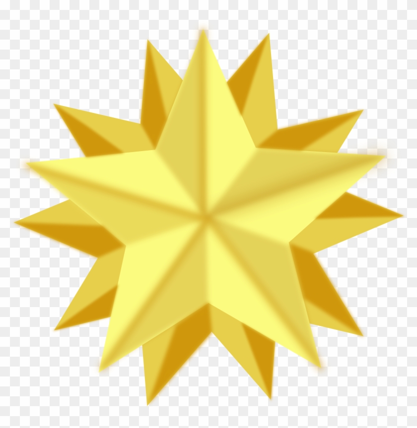 Gold Star Png - Big Golden Star #6480