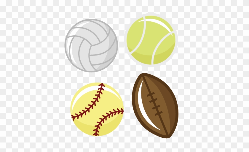 Sports Balls Svg Files Tennis Ball Svg File Football - Volleyball And Tennis Ball #6542