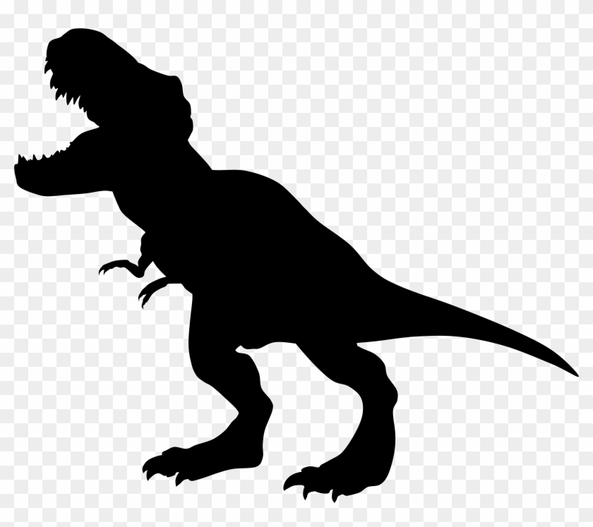 Dinosaur Rex Silhouette Png Transparent Clip Art Image - Dinosaur Rex Silhouette Png Transparent Clip Art Image #665