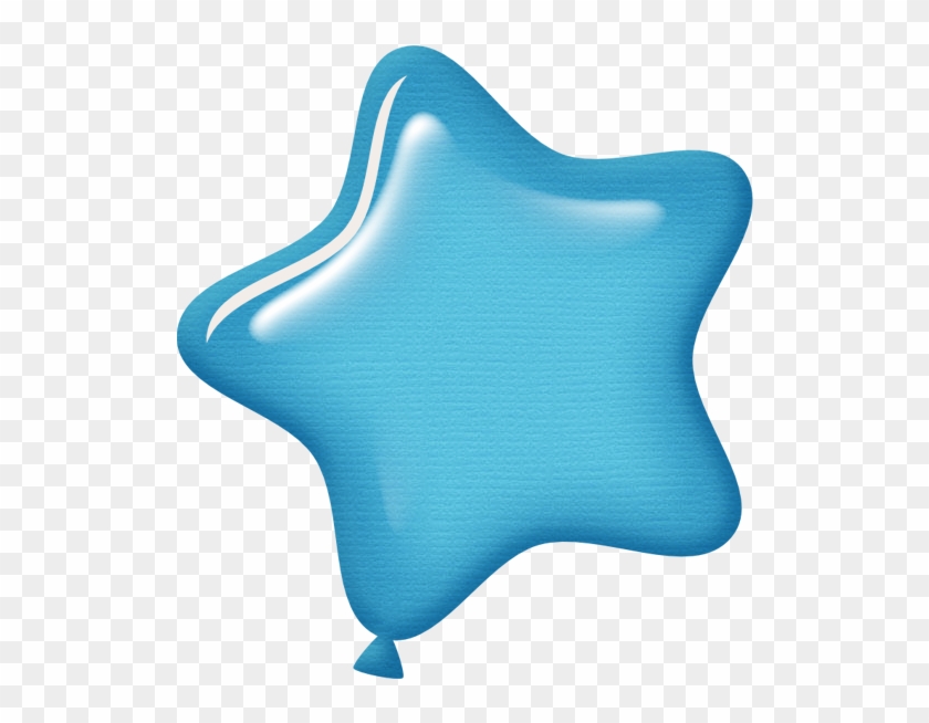 Aw Circus Balloon Star Lt Blue - Cute Blue Star Png #6762