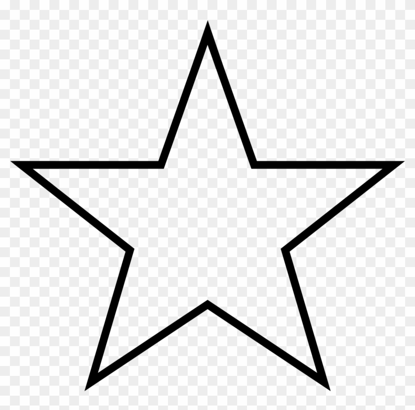 Star Shape Cliparts - 5 Point Star Outline #6769