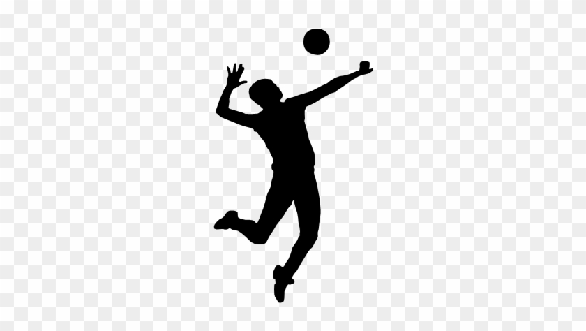 Volleyball Clip Art - Silhouette Volleyball #6857