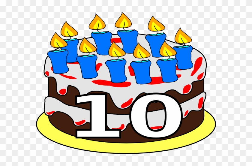 Birthday Cake Clip Art Happy Birthday Cake Clipart - 10th Birthday Cake Cartoon #6898