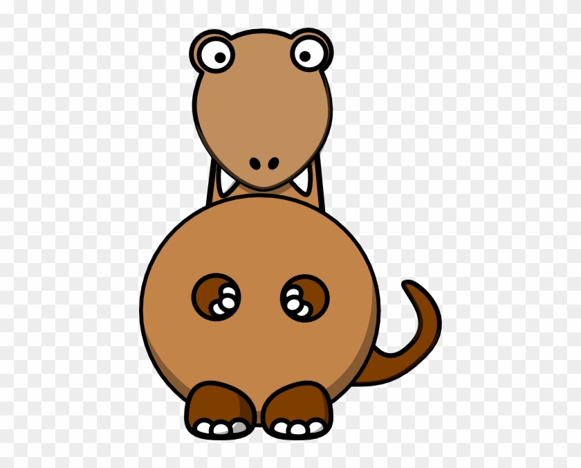 Brown Dinosaur Clip Art - Dinosaur Clipart #6945