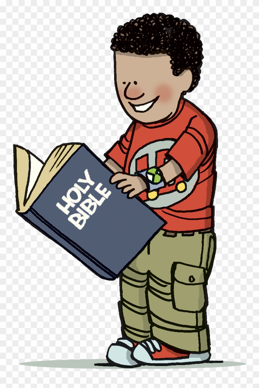 Boy Reading Bible Clip Art