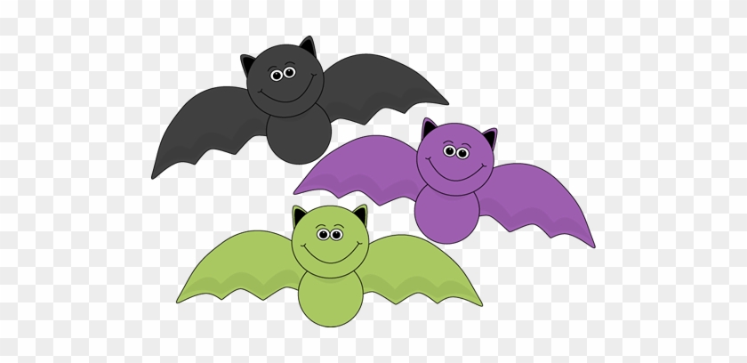 Colorful Halloween Bats Clip Art - Fun Halloween Clip Art #7042