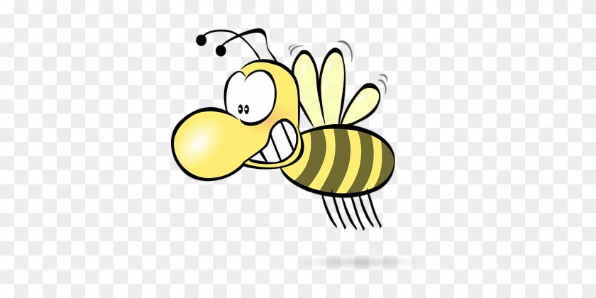 Bee Honey Wasp Hornet Funny Cute Comic Ins - Cartoon Bee #7130