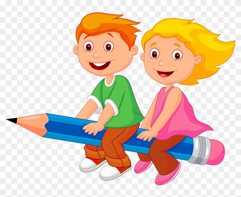 School Children Clip Art Personnages Illustration Individu - School Boy And Girl Cartoon #7264
