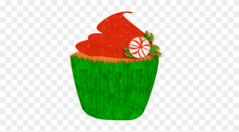 Cake Clipart December - Christmas Cupcake Clip Art #7326