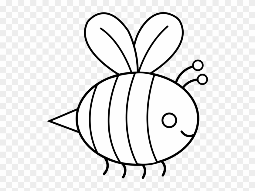 Free Clip Art Bumble Bee - Black And White Bumblebee #7323