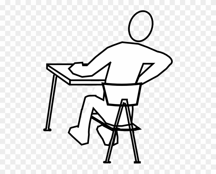 Student Distracted Clip Art At Clker - Draw A Person Sitting #7348