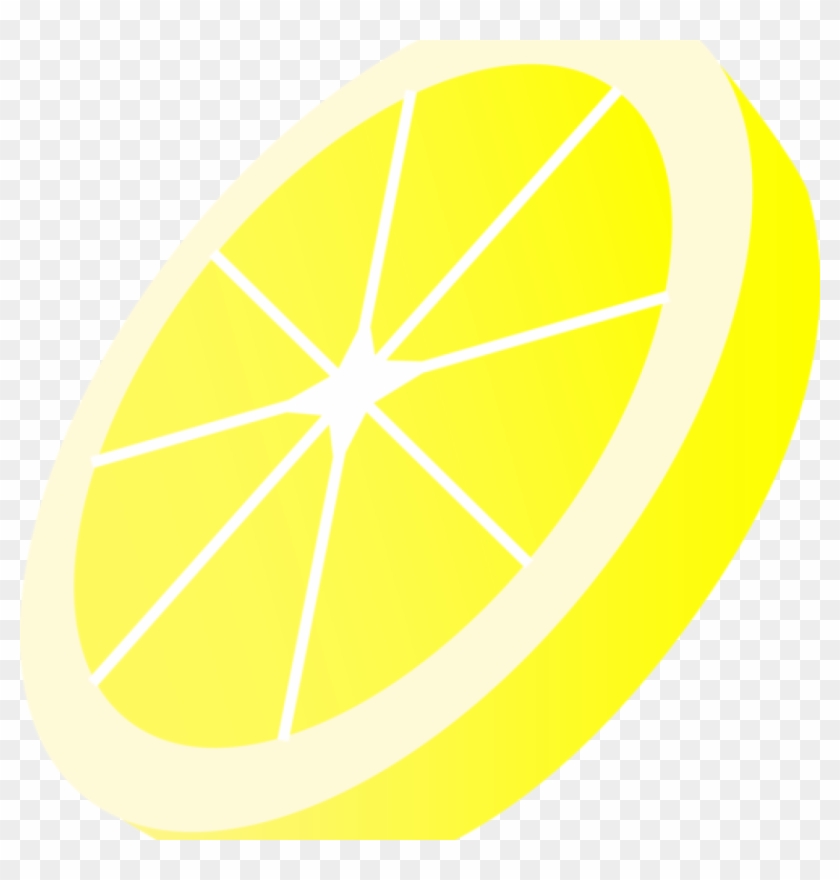 Lemon Slice Clip Art Round Yellow Lemon Slice Free - Clip Art #7369