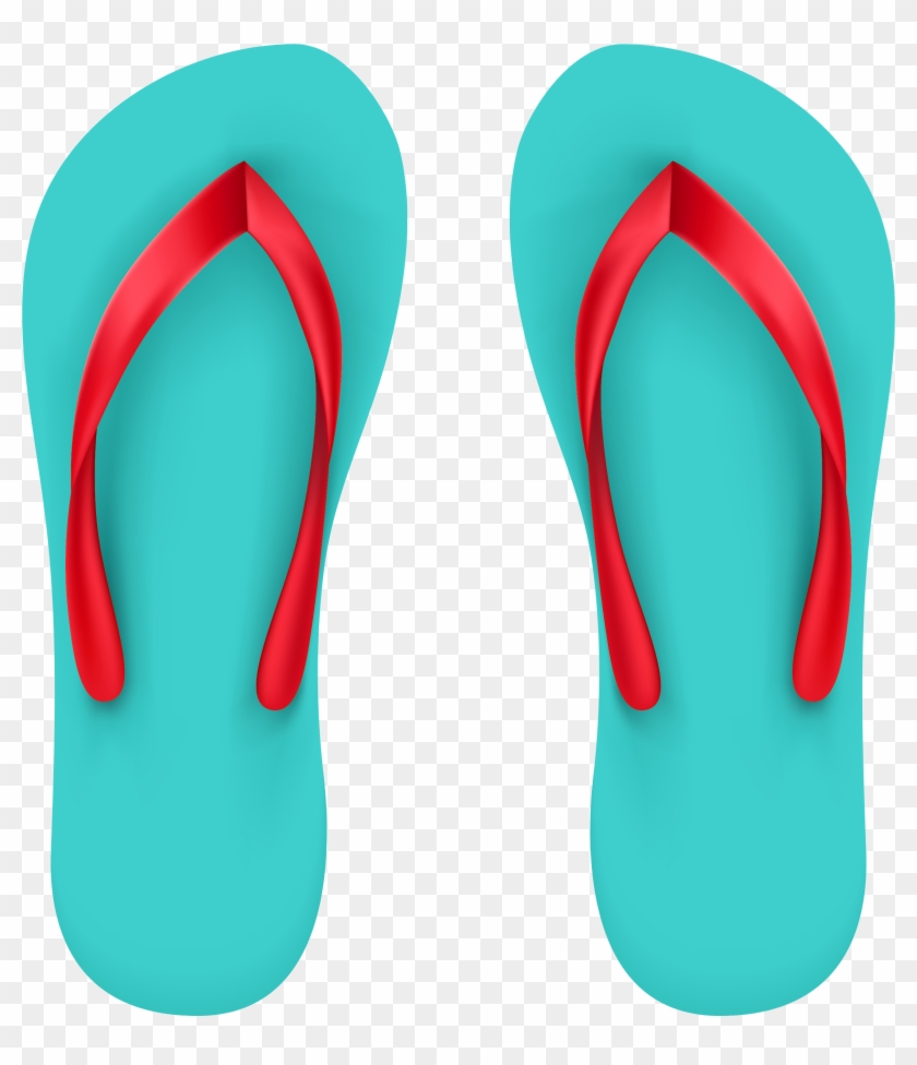 Beach Clipart Flip Flops - Summer Shoes Clip Art #7385