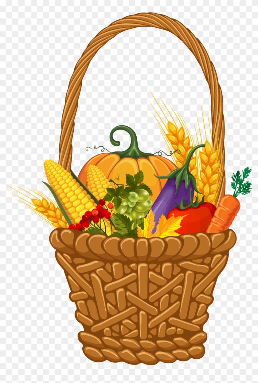 Fall Harvest Basket Png Clipart Image - Fall Harvest Png #7426