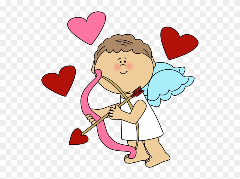 Cupid With Hearts - Valentines Day Clipart Cupid #7435