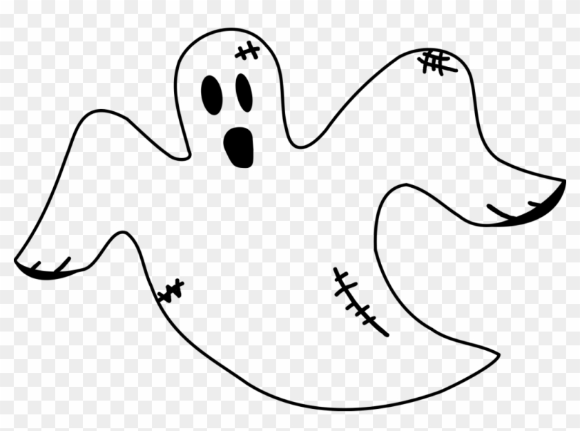 Free Clip Art Ghosts - Ghost Black And White #7494