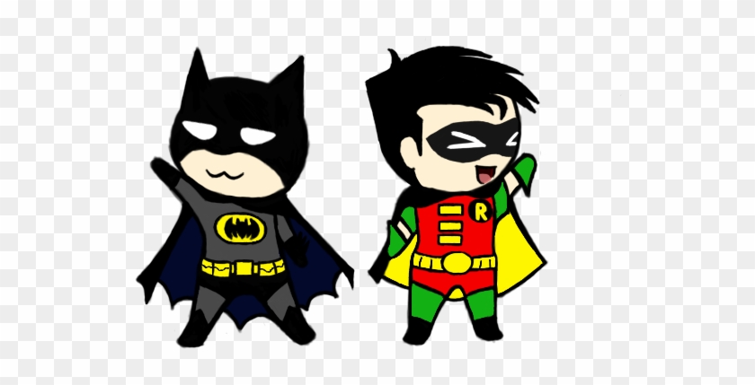 Batman Clipart Chibi - Cartoon Batman And Robin #7514