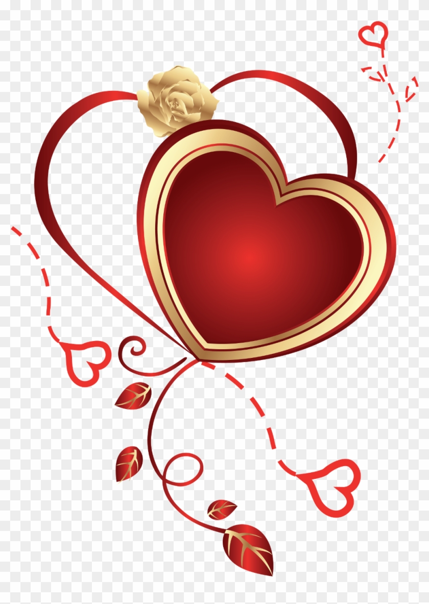 Heart Clipart Png - Rose And Heart Png #7522