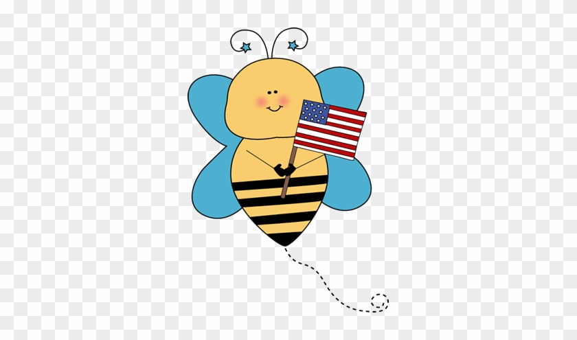 Bee Flag Holder - Flag Holder Clipart #7542