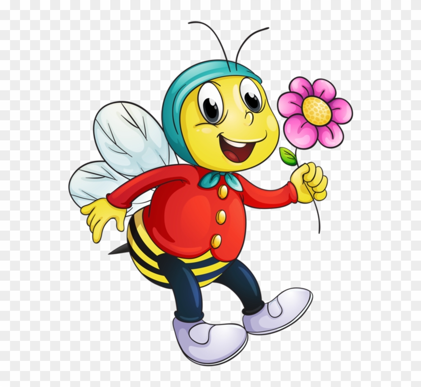 animated bees on flowers