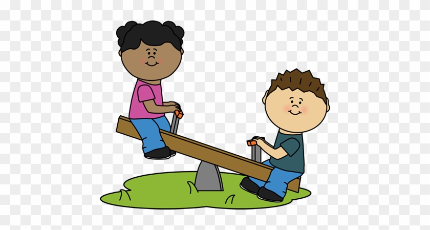 Children On A Teeter Totter Clip Art - Teeter Totter Yeeter Yotter #7595.