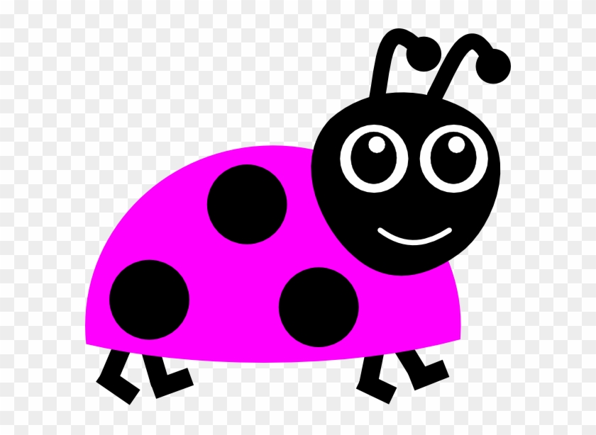 Pink Ladybug Clip Art At Clker - Ladybug Cartoon #7612