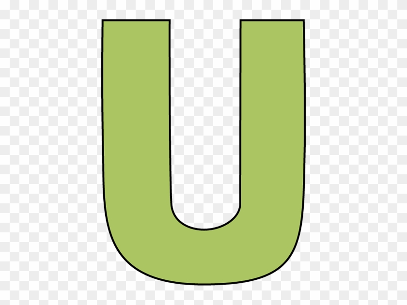 Green Letter U - U Clip Art #813