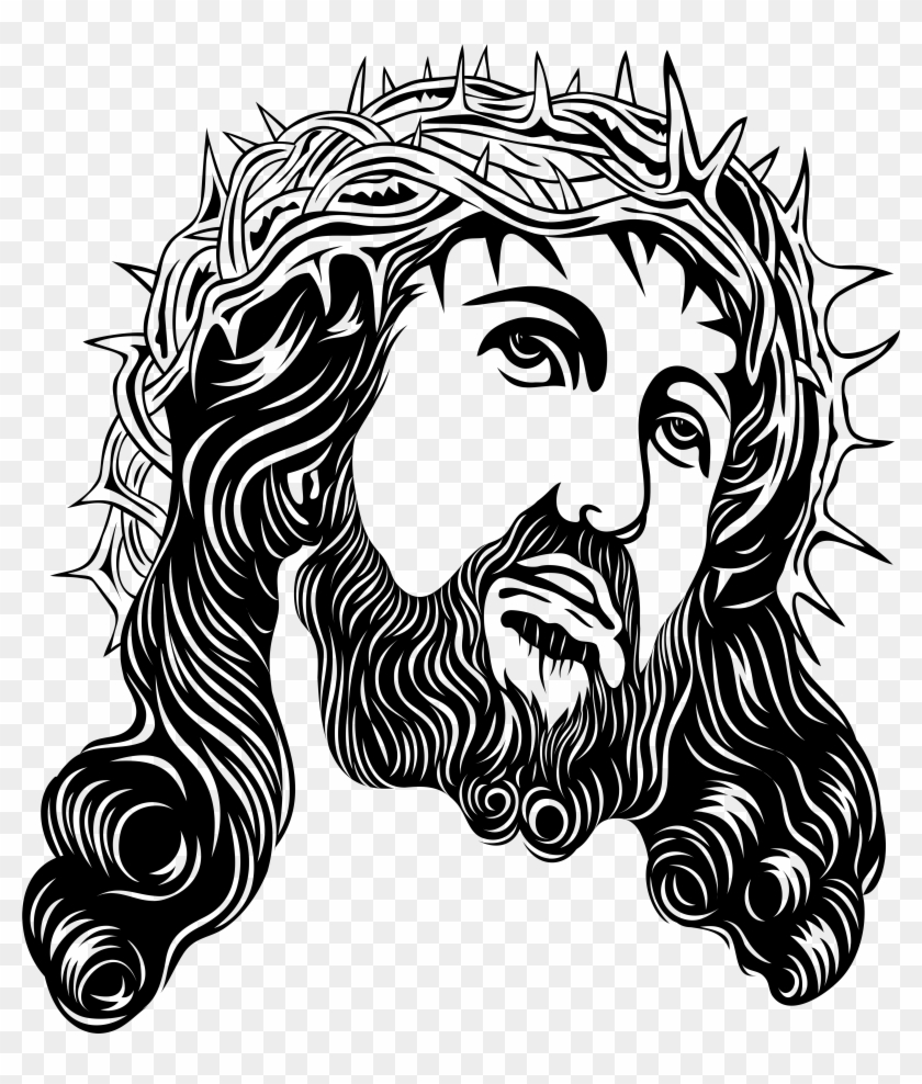 Jesus Christ With Crown Of Thorns Png Clip Art - Jesus #7701