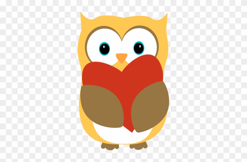 Owl Clip Art Owl Images - Owl Holding A Heart #7749