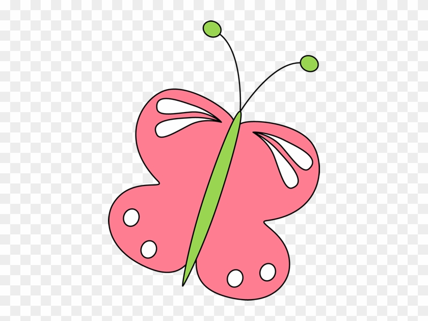 Pink Butterfly - Spring Clip Art Butterfly #7752