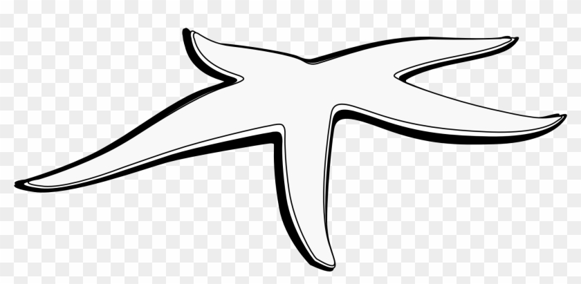 Starfish - Clip - Art - Black - And - White - Black And White Starfish #7812