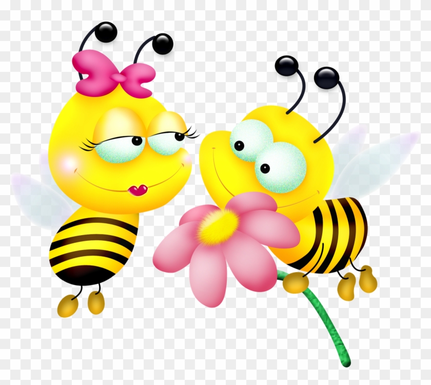 Yellow Bumble Bees Boy And Girl Clip Art - 2 Bee Clipart #7828