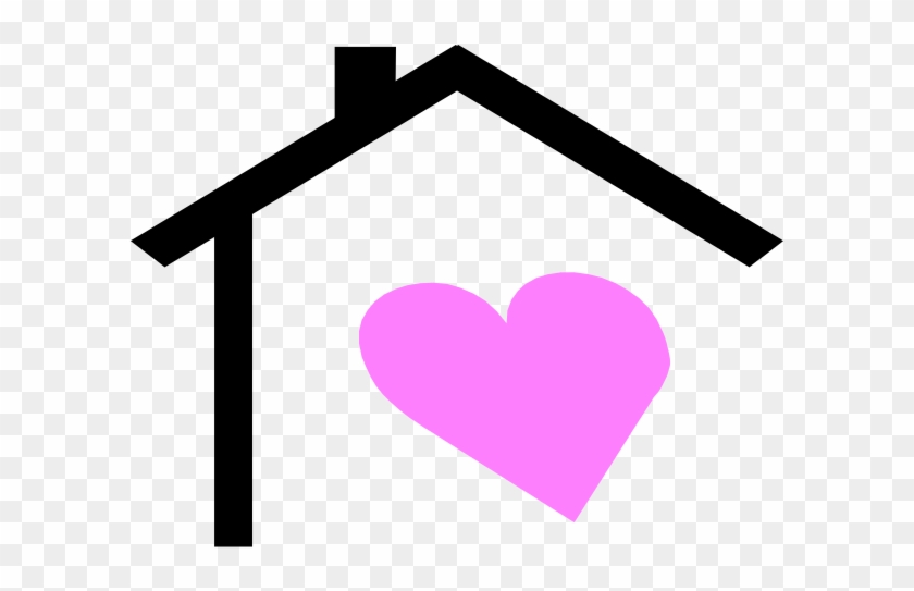 House Roof And Heart Clip Art At Clker Com Vector Clipart - House With A Heart #7829