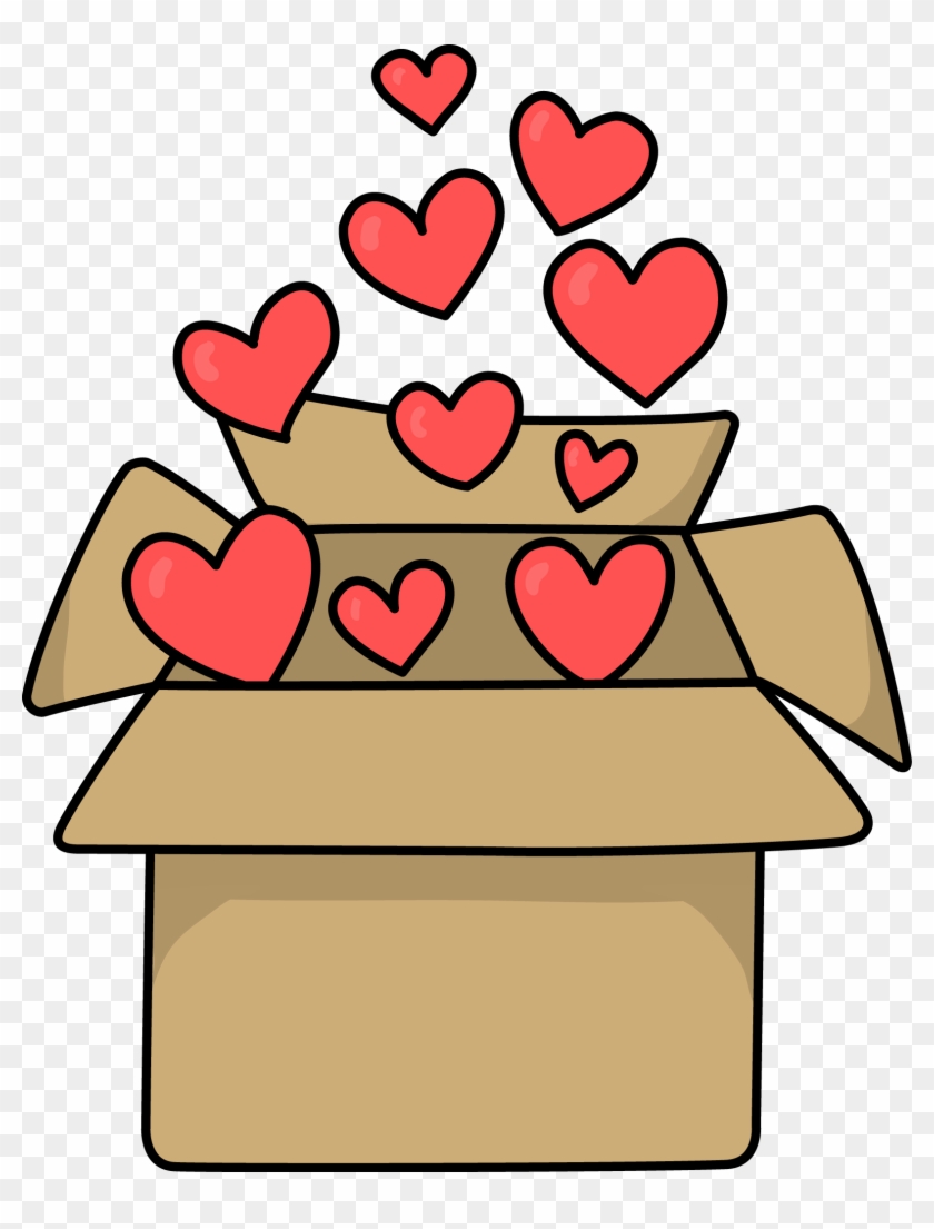 Image For Free Box With Hearts Clip Art - Dog #7839