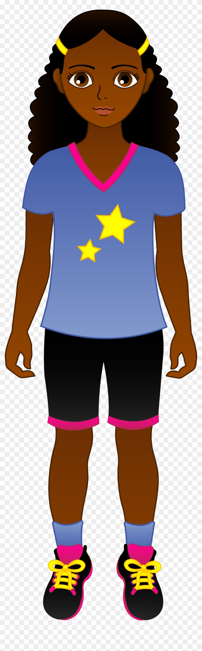 Black Girl Clipart - Little Black Girl Cartoon - Free Transparent PNG  Clipart Images Download