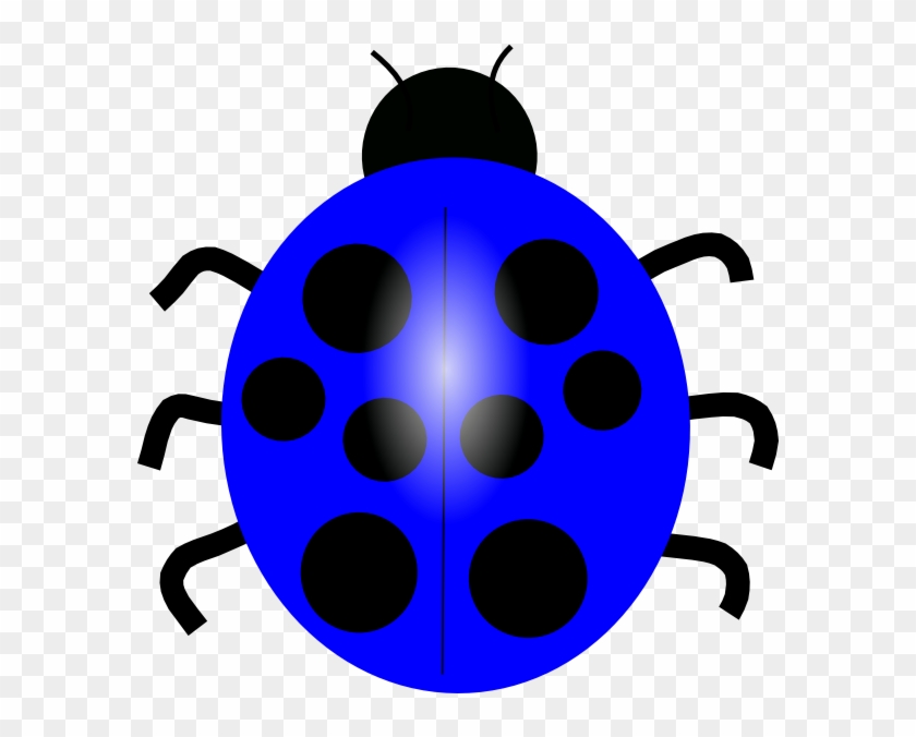 Dark Blue Ladybug Clip Art - Blue Lady Bug Cartoon #7976