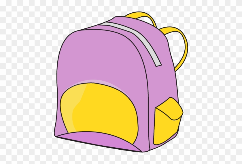 Purple Backpack - Clipart School Supplies #8000