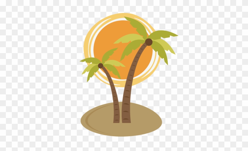 Palm Tree With Sun Svg - Palm Tree And Sun #8060