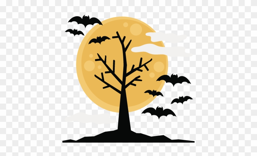 Halloween Tree Svg Cutting Files Halloween Svg Cuts - Halloween Transparent Background Clipart #8068