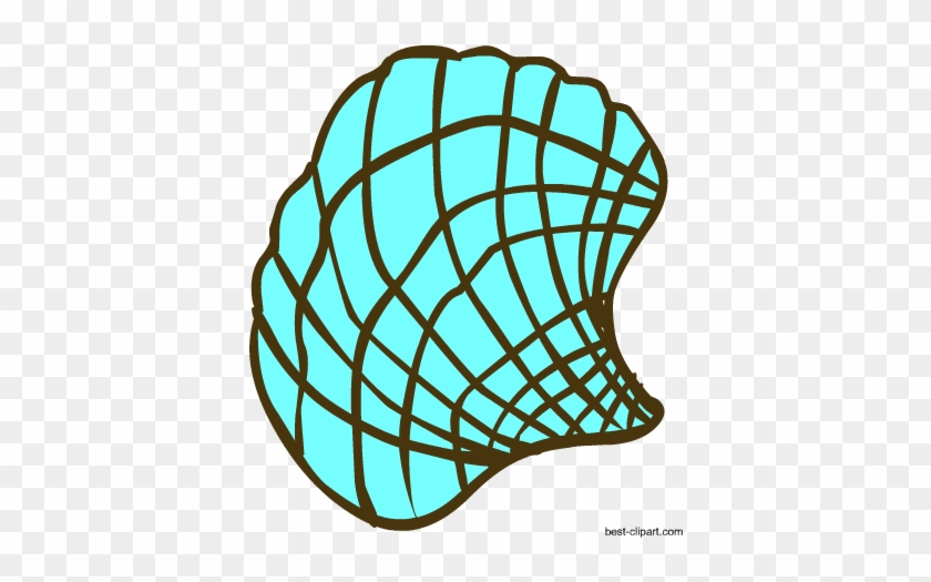 Seashell In Aqua Color Clip Art Image - Seashell In Aqua Color Clip Art Image #8145