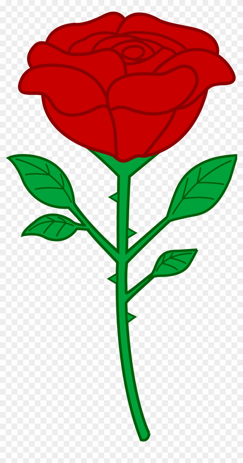 Petal Clipart Rose Stem - Cartoon Rose #8163