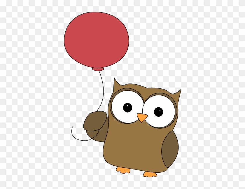 Owl Carried Away By Balloon - Owl Clipart #8179