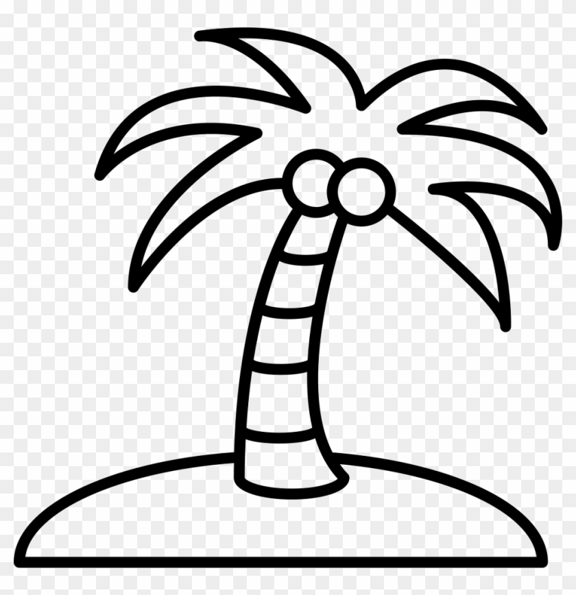 Coconut Tree On An Island Svg Png Icon Free Download - Como Desenhar Um Coqueiro #807